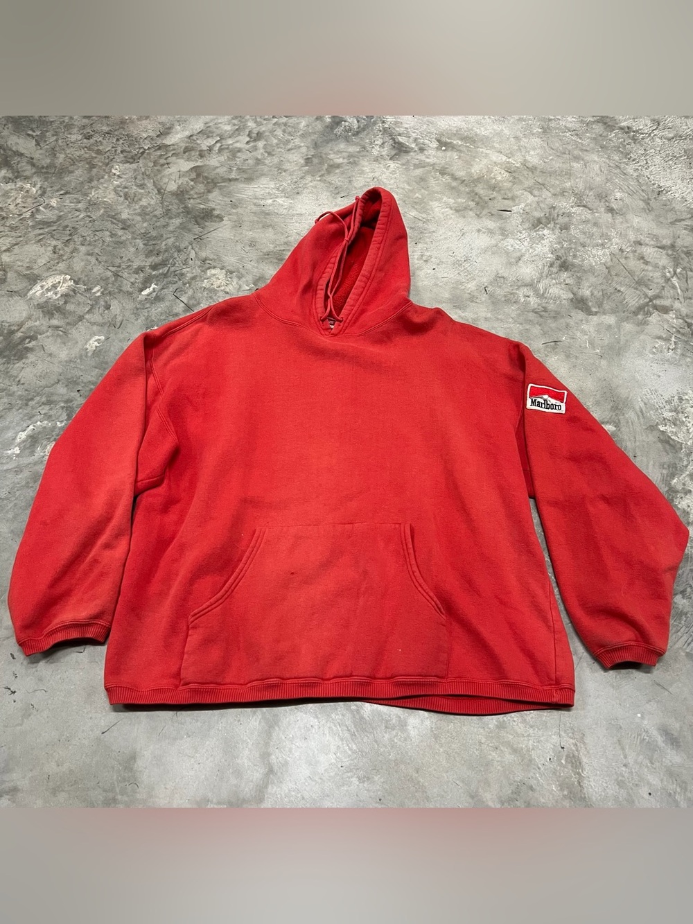 Vintage Marlboro Country Store Hoodie Size XL Red Pullover 90s Distressed Rare